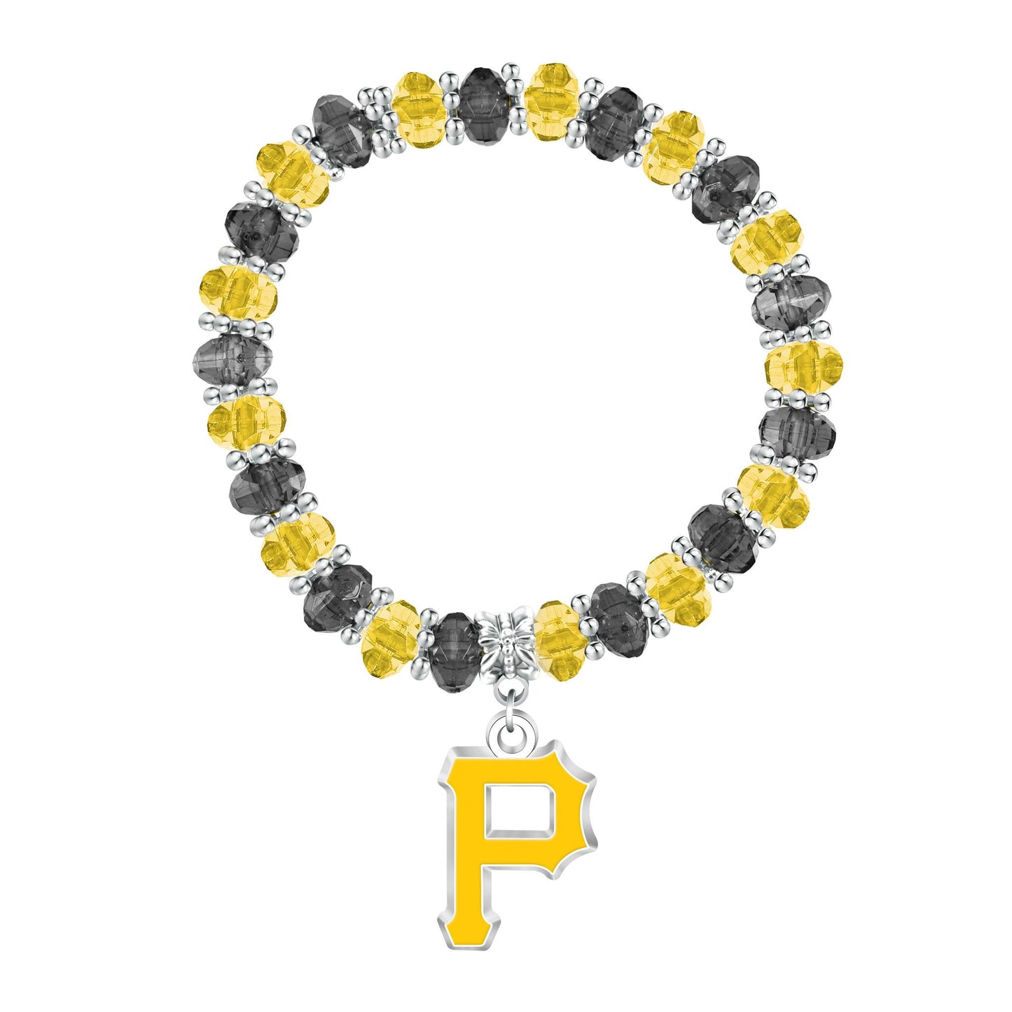 Pittsburgh Pirates 2 Tone Beaded Bracelet