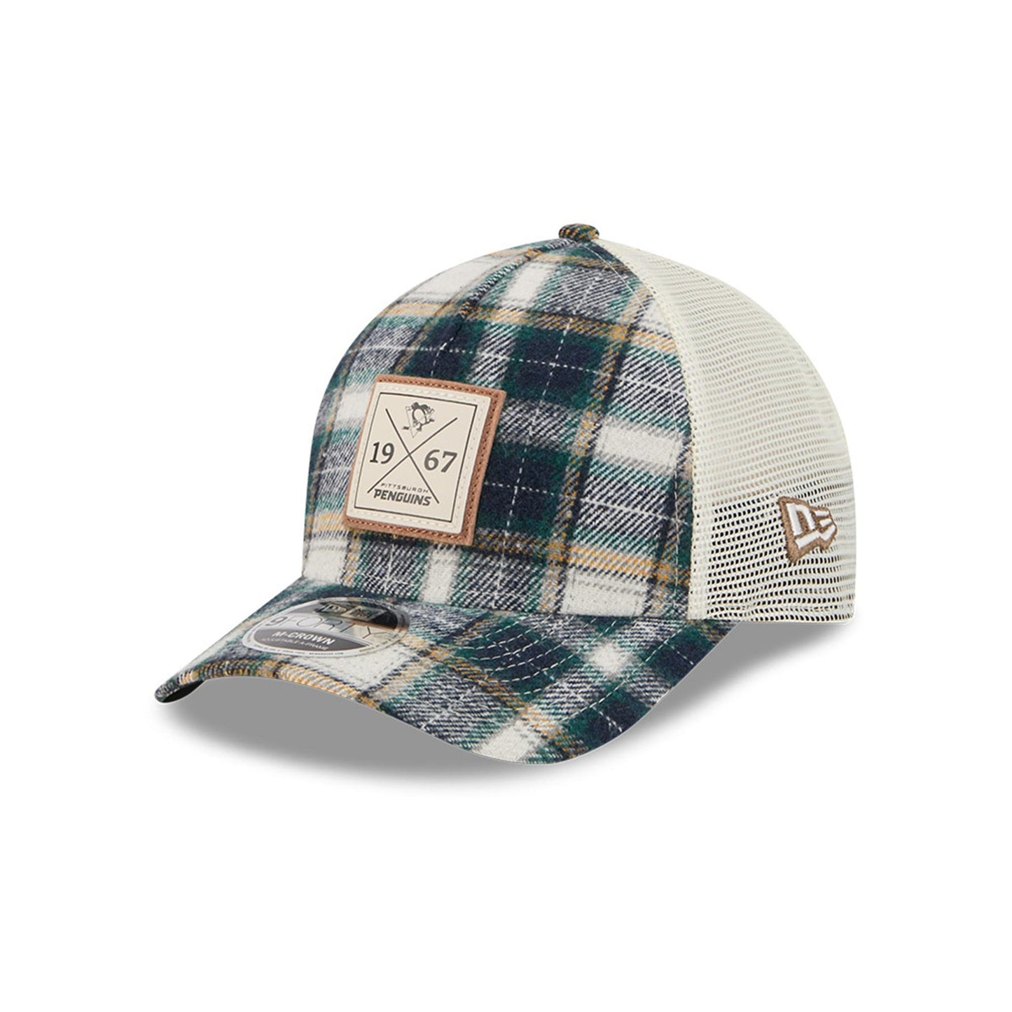 Pittsburgh Penguins Plaid M-Crown A-Frame 9FORTY Adjustable Hat