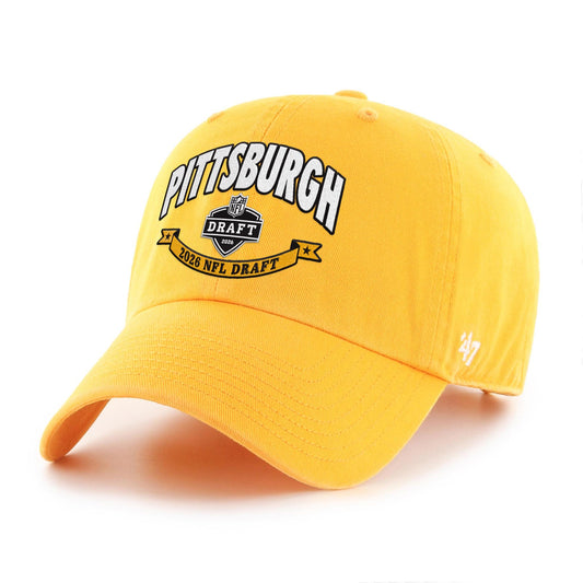 '47 Pittsburgh Steelers 2026 NFL Draft Clean Up Gold Adjustable Hat