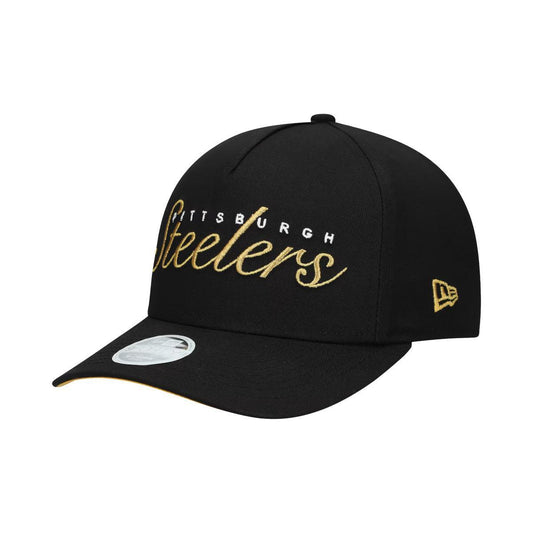Pittsburgh Steelers New Era Women's Metallic 9FORTY M-Crown A-Frame Adjustable Hat