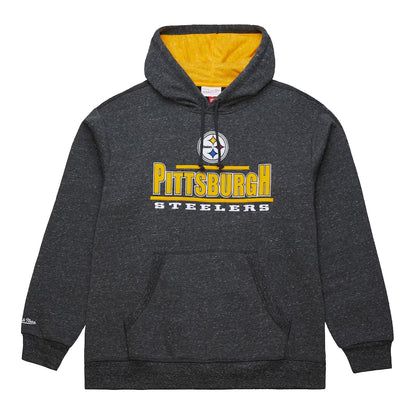 Charcoal Pittsburgh Steelers Throwback Fleece Hoodie