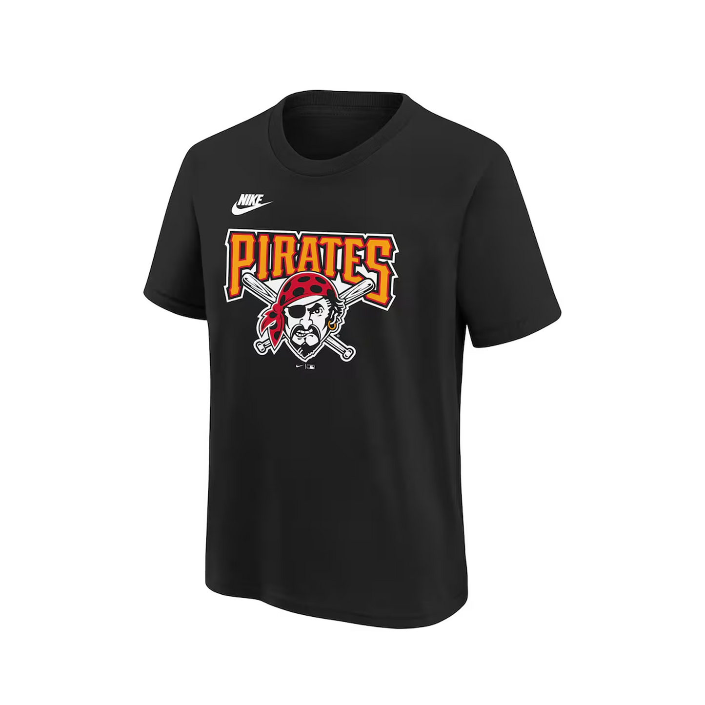 Youth Pittsburgh Pirates Nike Black Cooperstown Collection Team Logo Tee