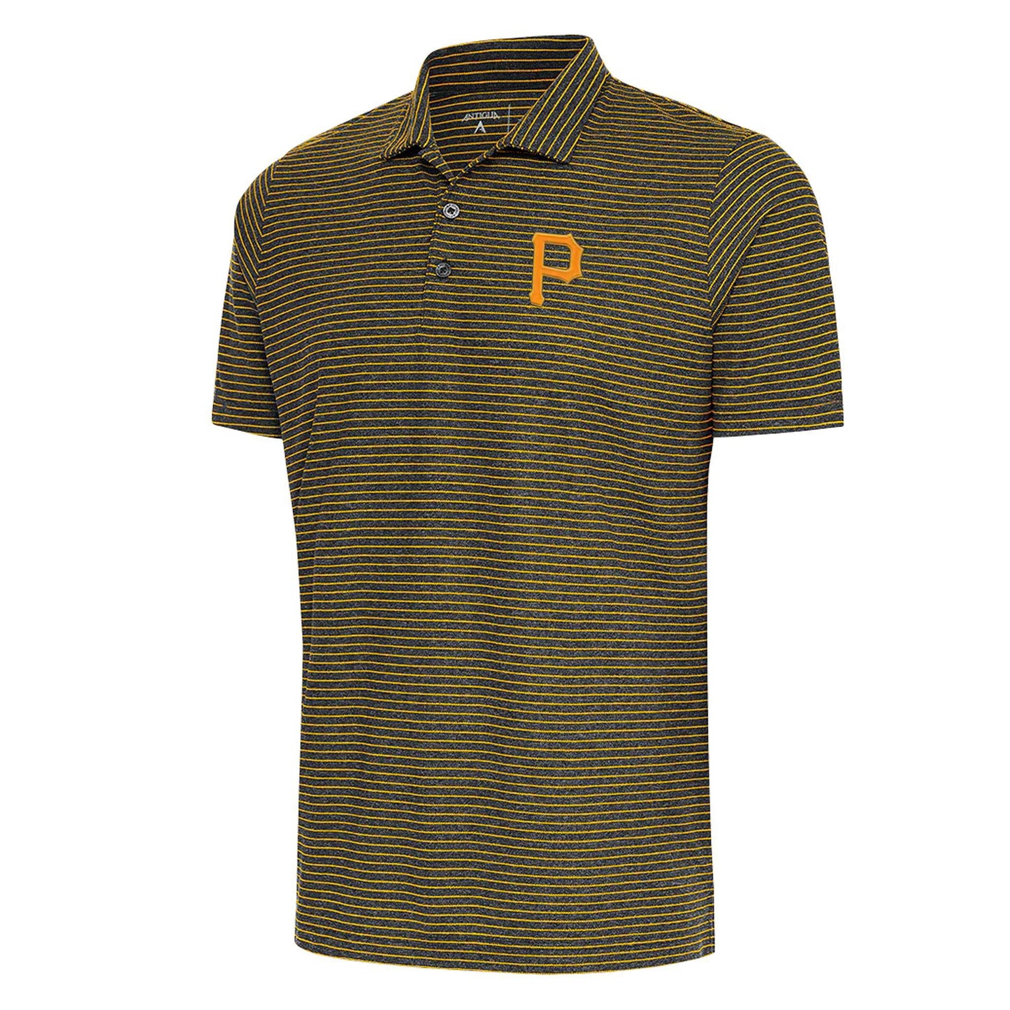 Pittsburgh Pirates Black Heather/Gold Esteem Polo