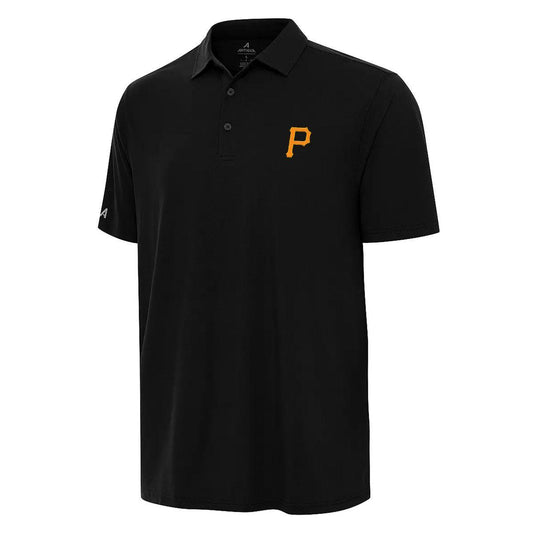 Pittsburgh Pirates Antigua Era Black Polo
