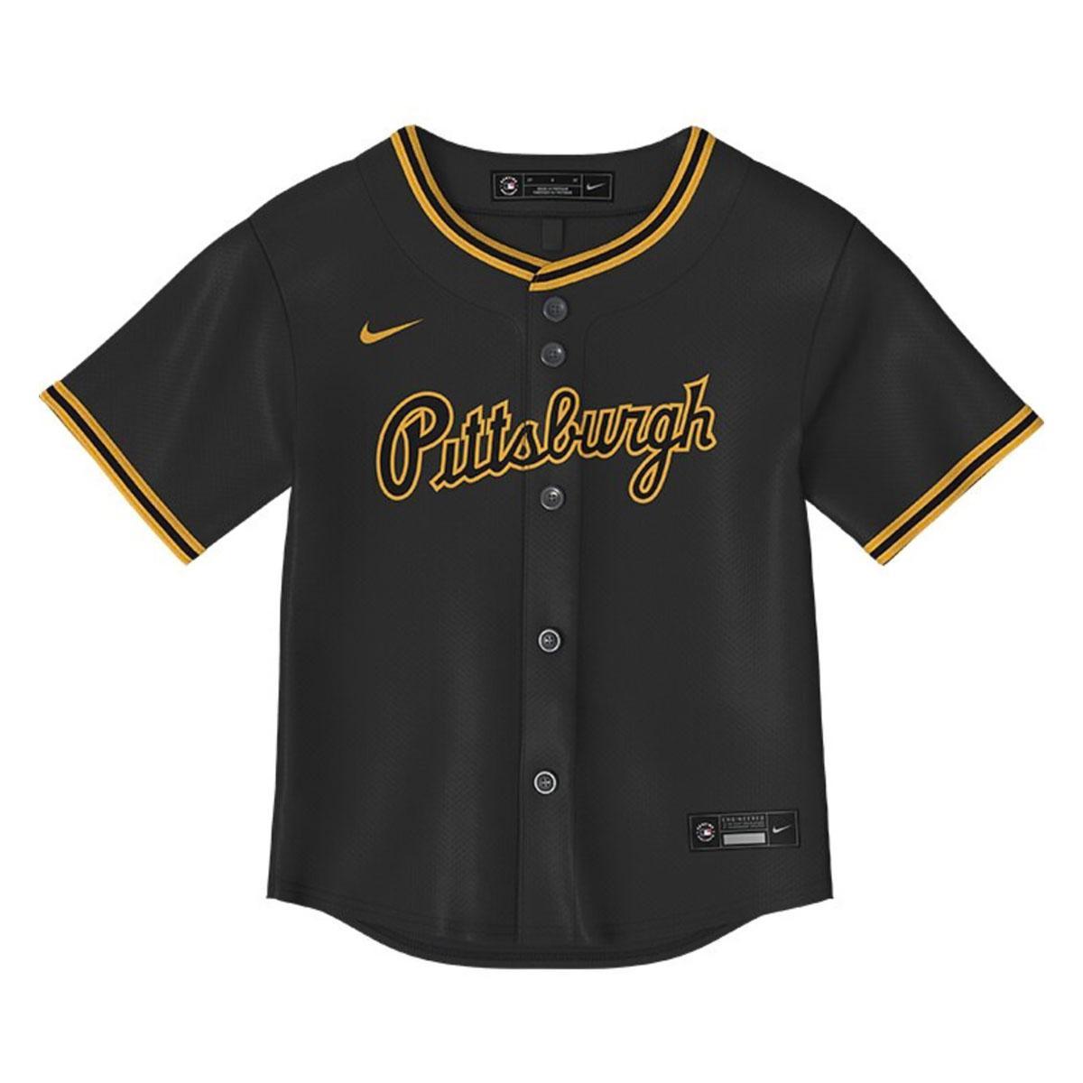 Pittsburgh Pirates Youth Black Alt. 1 Replica Blank Jersey
