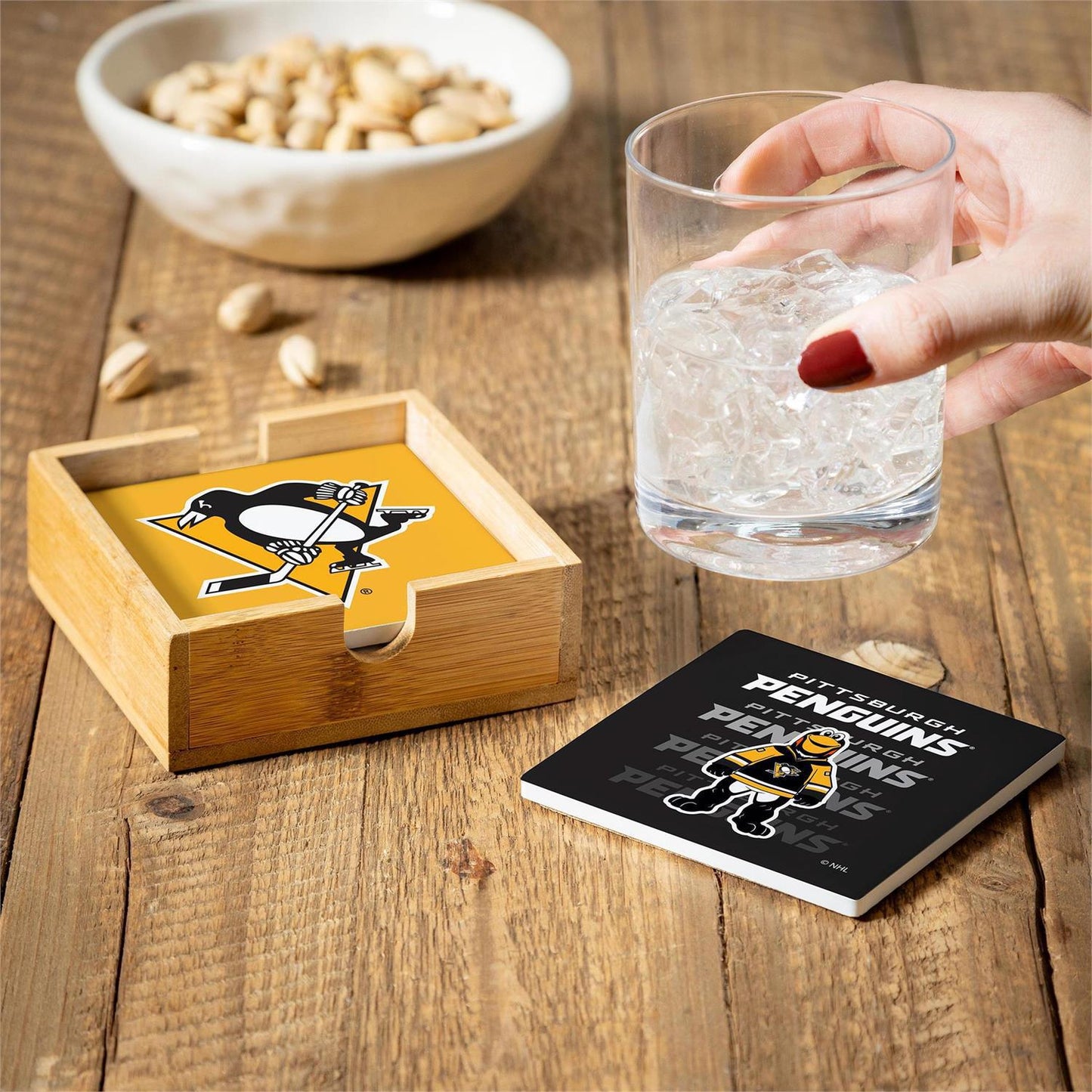Pittsburgh Penguins Ceramic Coasters Set