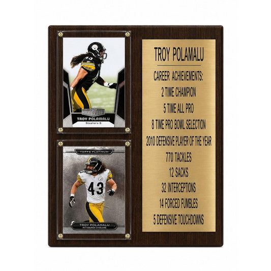 Troy Polamalu 8x10" Career Achievement Plaque