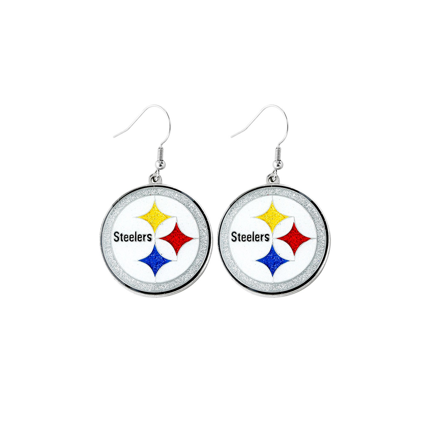Pittsburgh Steelers Glitter Dazzle Logo Earrings