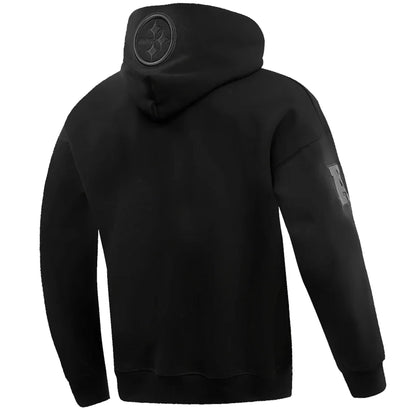 Pittsburgh Steelers Black Drop Shoulder Pullover Hoodie