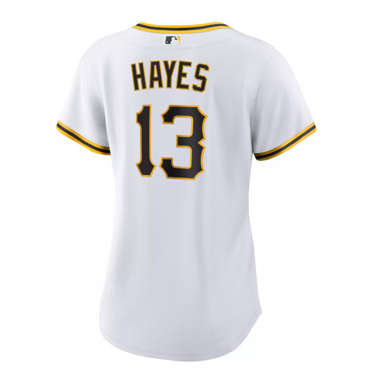 Nike Women's Pittsburgh Pirates Ke'Bryan Hayes #13 White Cool Base Jersey