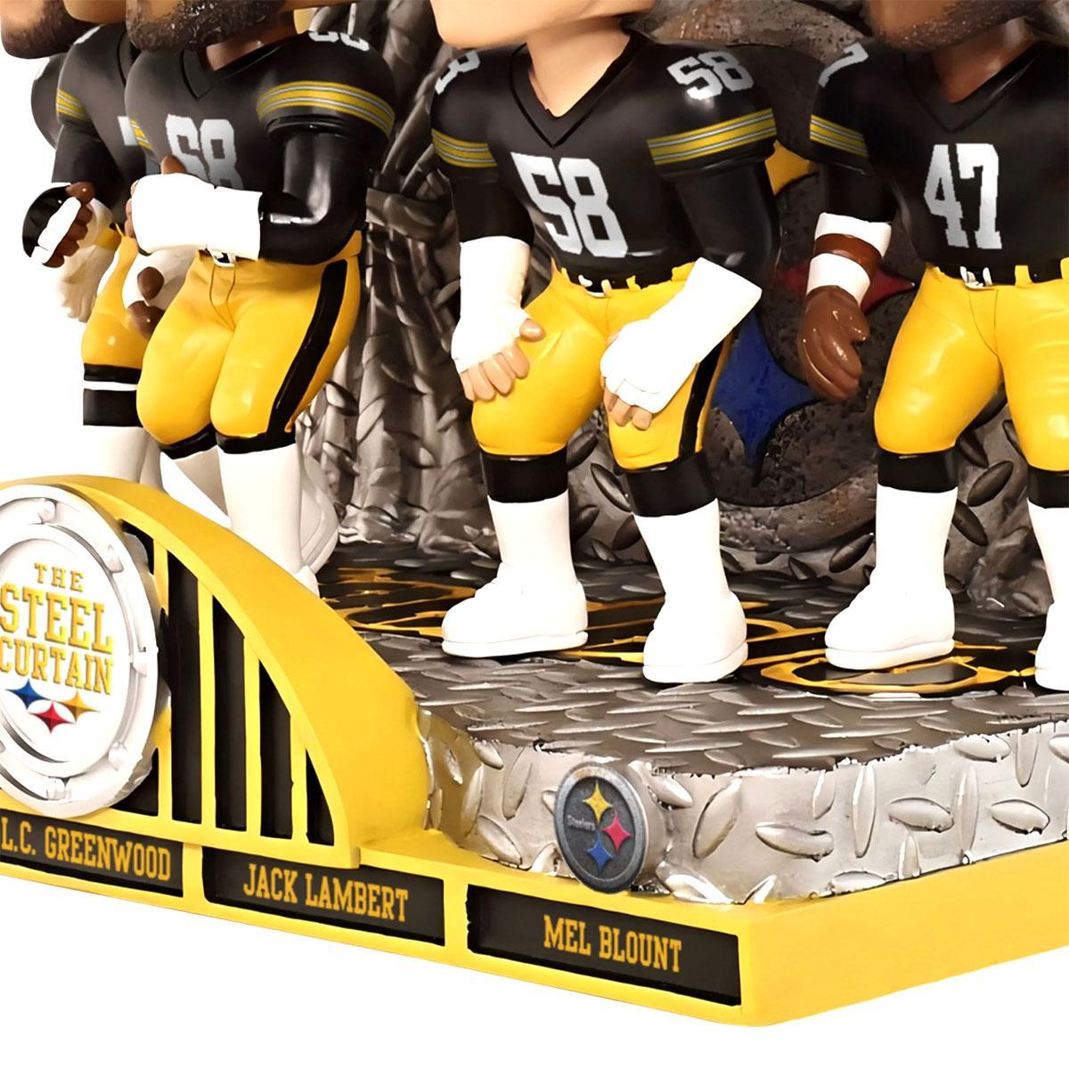 Pittsburgh Steelers Steel Curtain Defense Mini Bobblehead Scene
