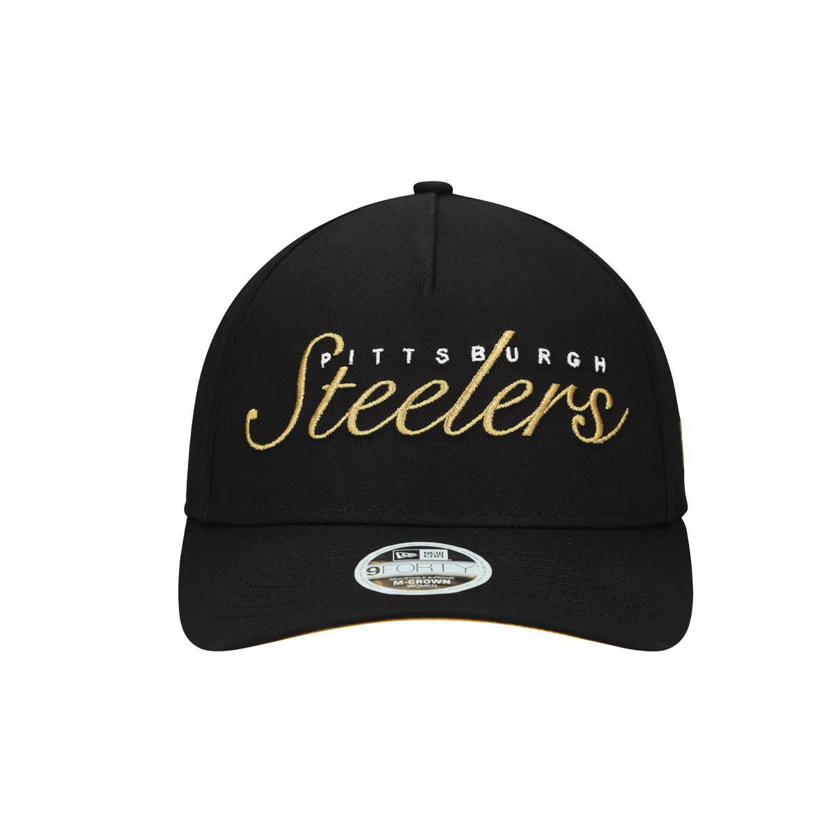 Pittsburgh Steelers New Era Women's Metallic 9FORTY M-Crown A-Frame Adjustable Hat