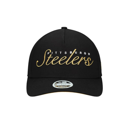 Pittsburgh Steelers New Era Women's Metallic 9FORTY M-Crown A-Frame Adjustable Hat