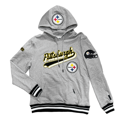 Pro Standard Premium Heavyweight Steelers Grey Hoodie