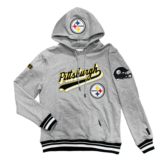 Pro Standard Premium Heavyweight Steelers Grey Hoodie