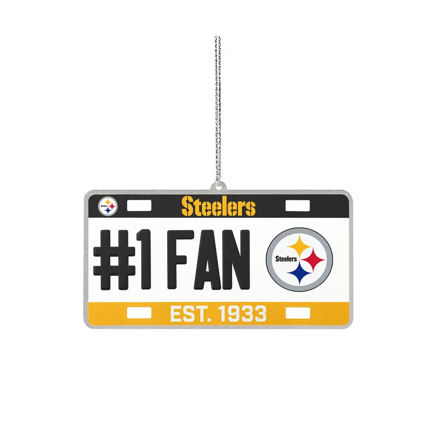 Pittsburgh Steelers License Plate Ornament