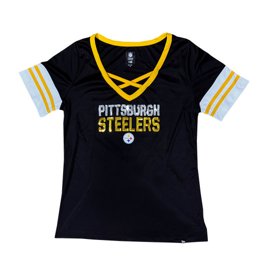 New Era Women's Pittsburgh Steelers Bling Jersey Shirt