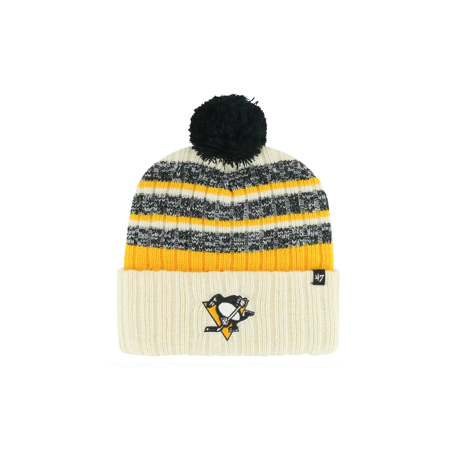 Pittsburgh Penguins '47 Cream Tavern Cuffed Knit Beanie