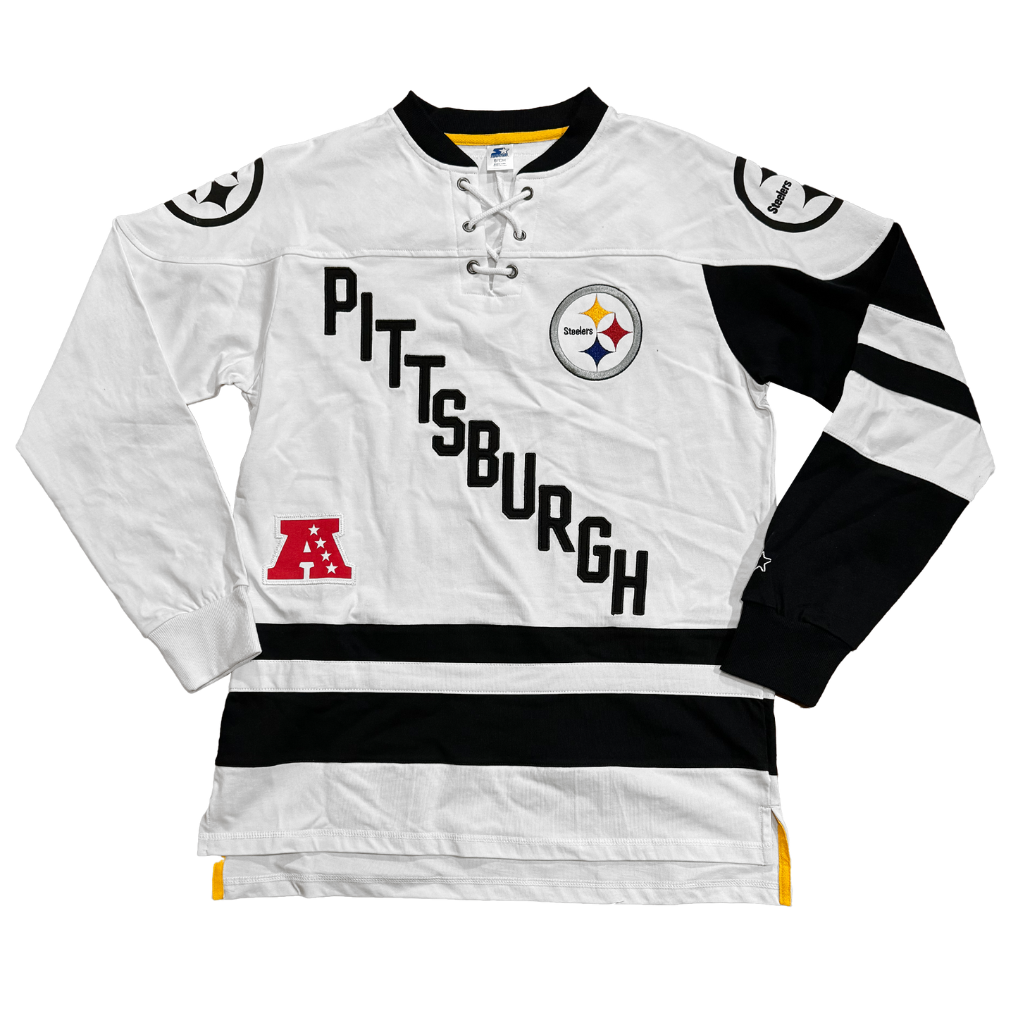 Starter Pittsburgh Steelers Hat Trick Long Sleeve Tunic Top