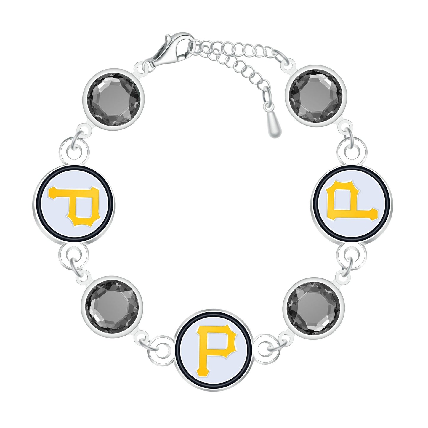 Pittsburgh Pirates Disc Beaded Bracelet
