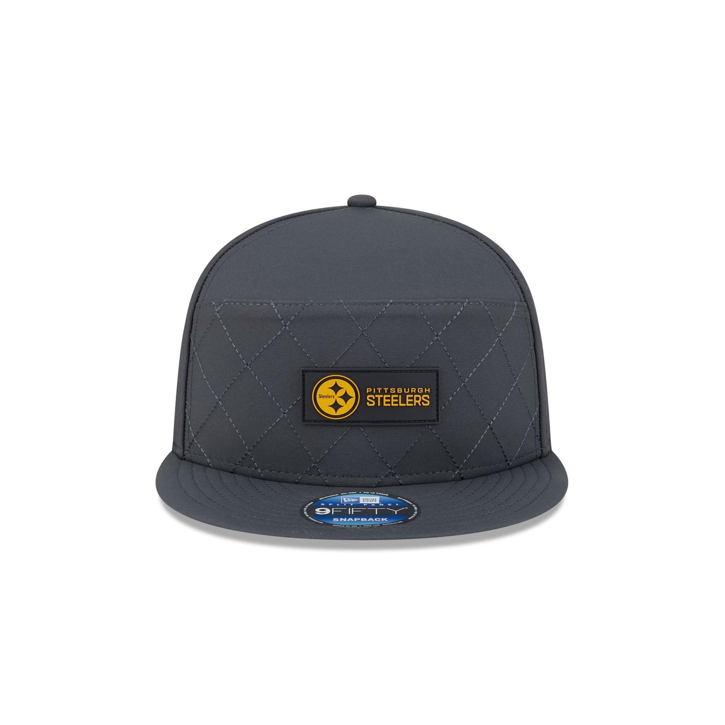 Pittsburgh Steelers New Era 2025 Sideline Cold Weather Split Panel Charcoal 9FIFTY Snapback Hat