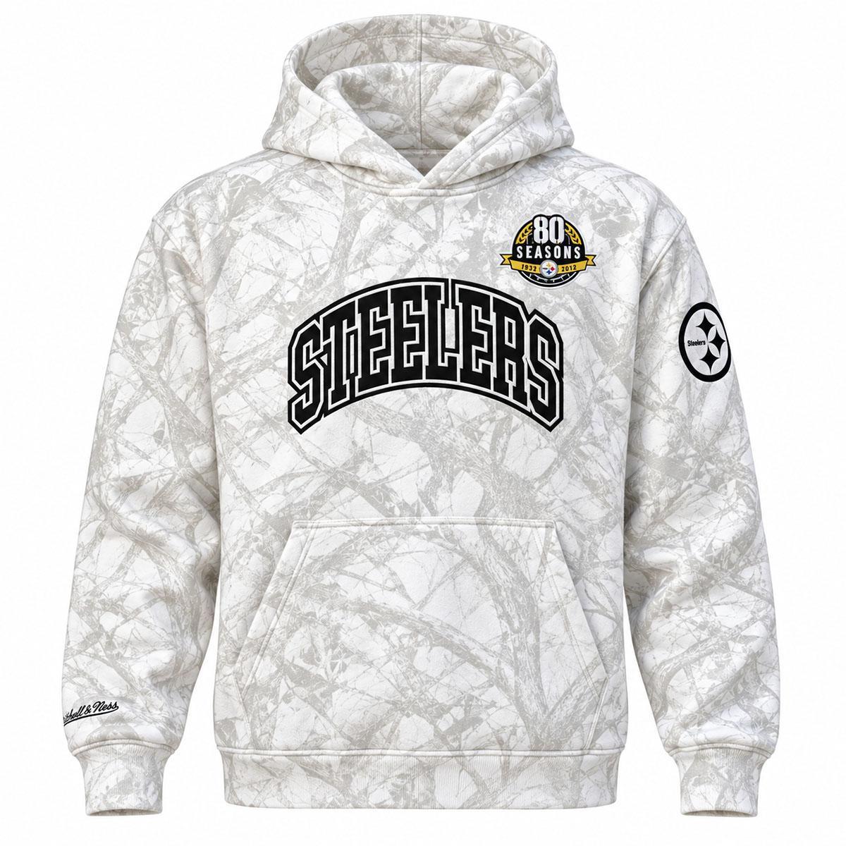 Pittsburgh Steelers Mitchell & Ness Ghost Camo 80 Years Hoodie