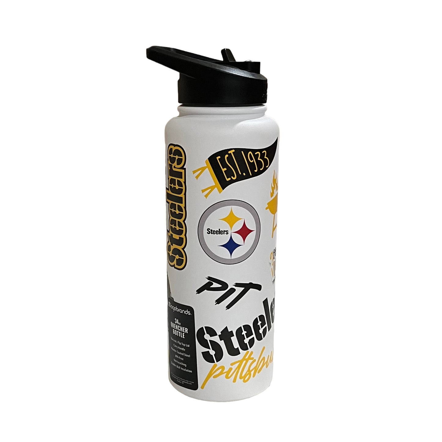 Pittsburgh Steelers 34oz Quencher Bottle