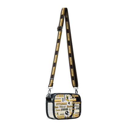 Pittsburgh Steelers Repeat Retro Print Clear Crossbody Bag