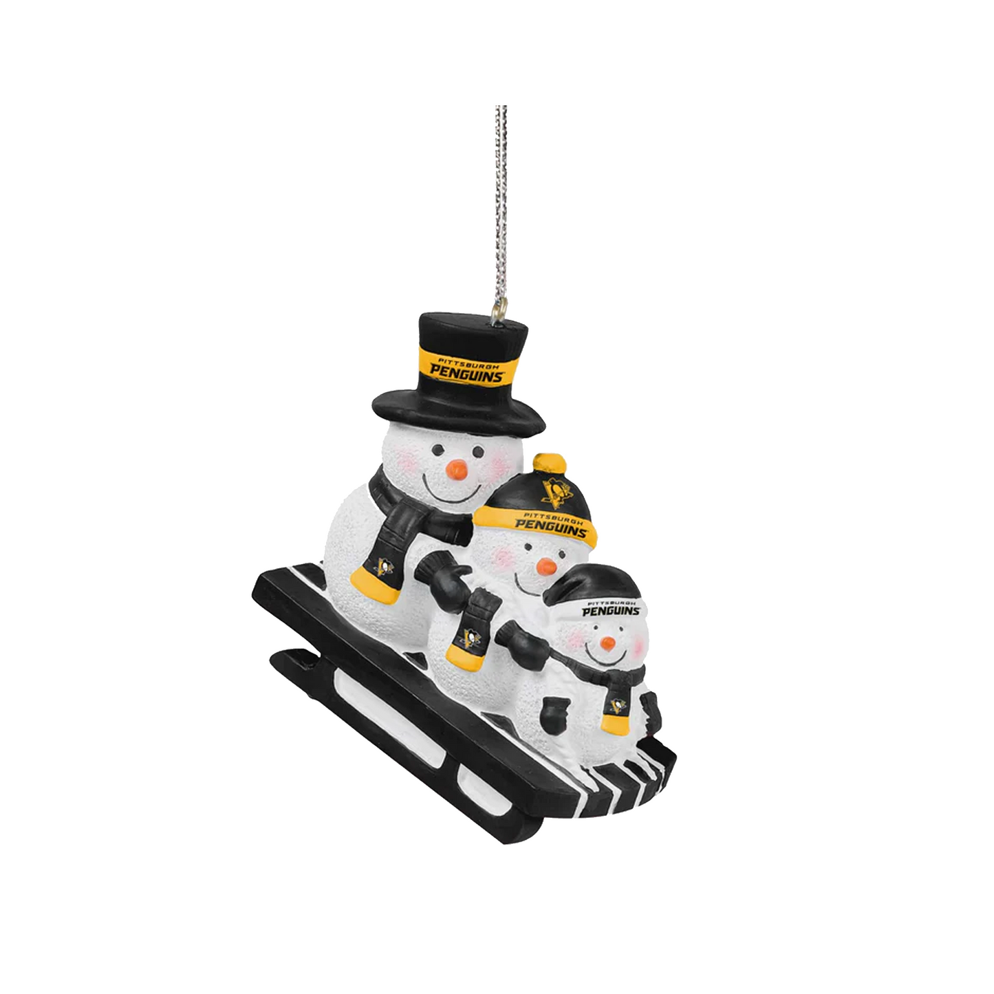 Pittsburgh Penguins Snowman Sled Ornament