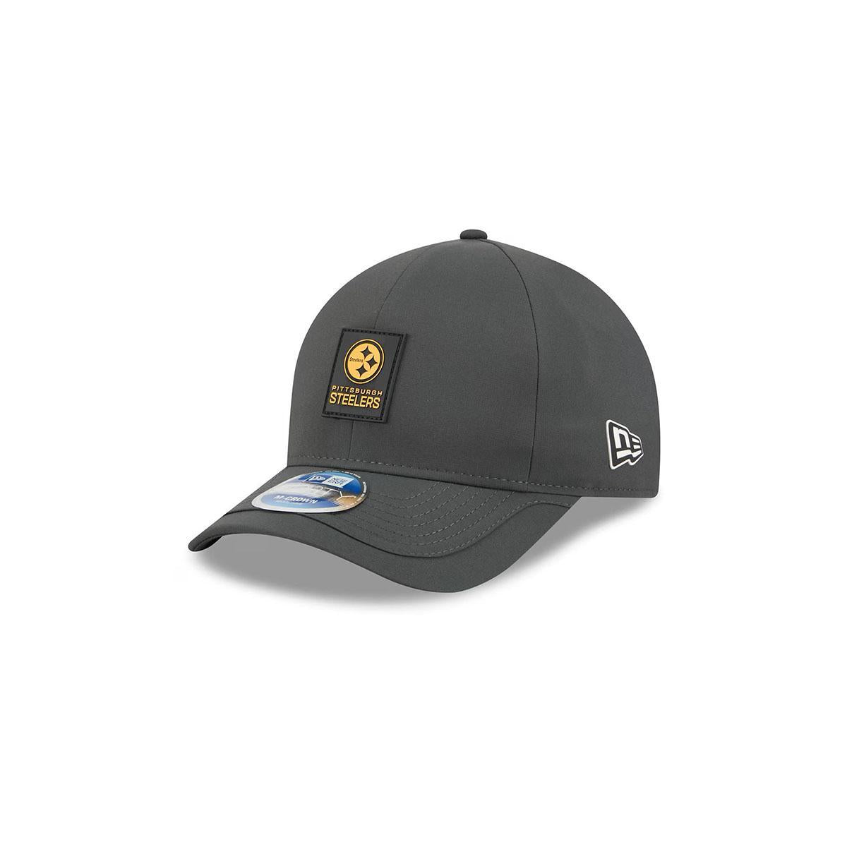 Pittsburgh Steelers Youth New Era 2025 Sideline Cold Weather 9FORTY Charcoal M-Crown Adjustable Hat