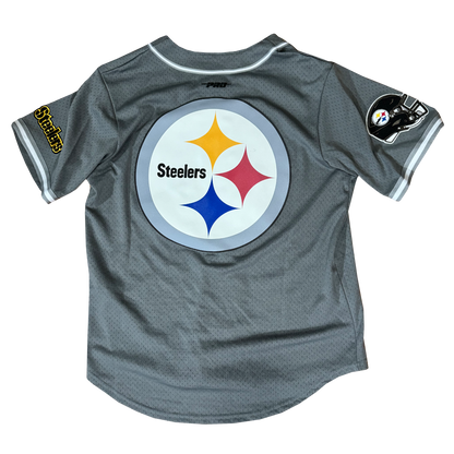 Pro Standard Grey Pittsburgh Steelers Baseball Jersey