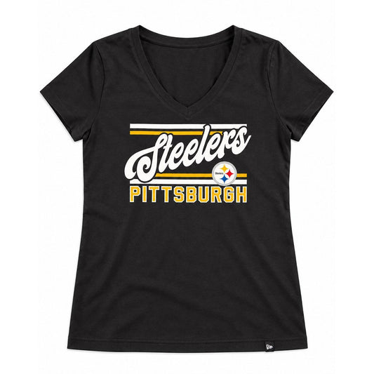 Pittsburgh Steelers Women's Script V-Neck Tee