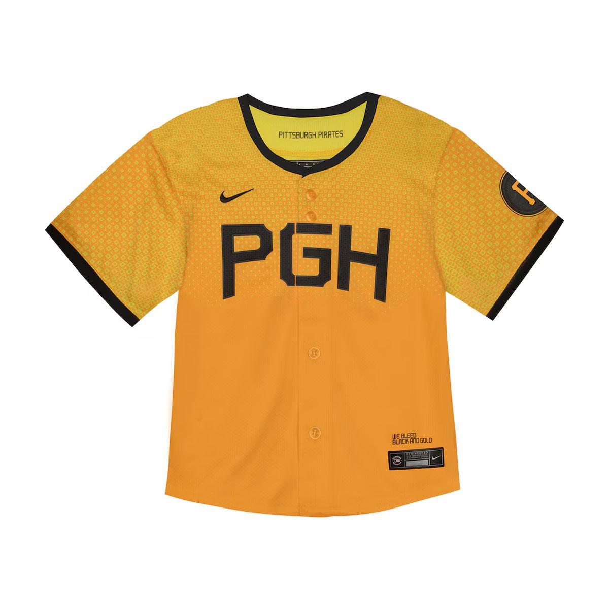 Pittsburgh Pirates Kids Nike Yellow City Connect Limited Jersey