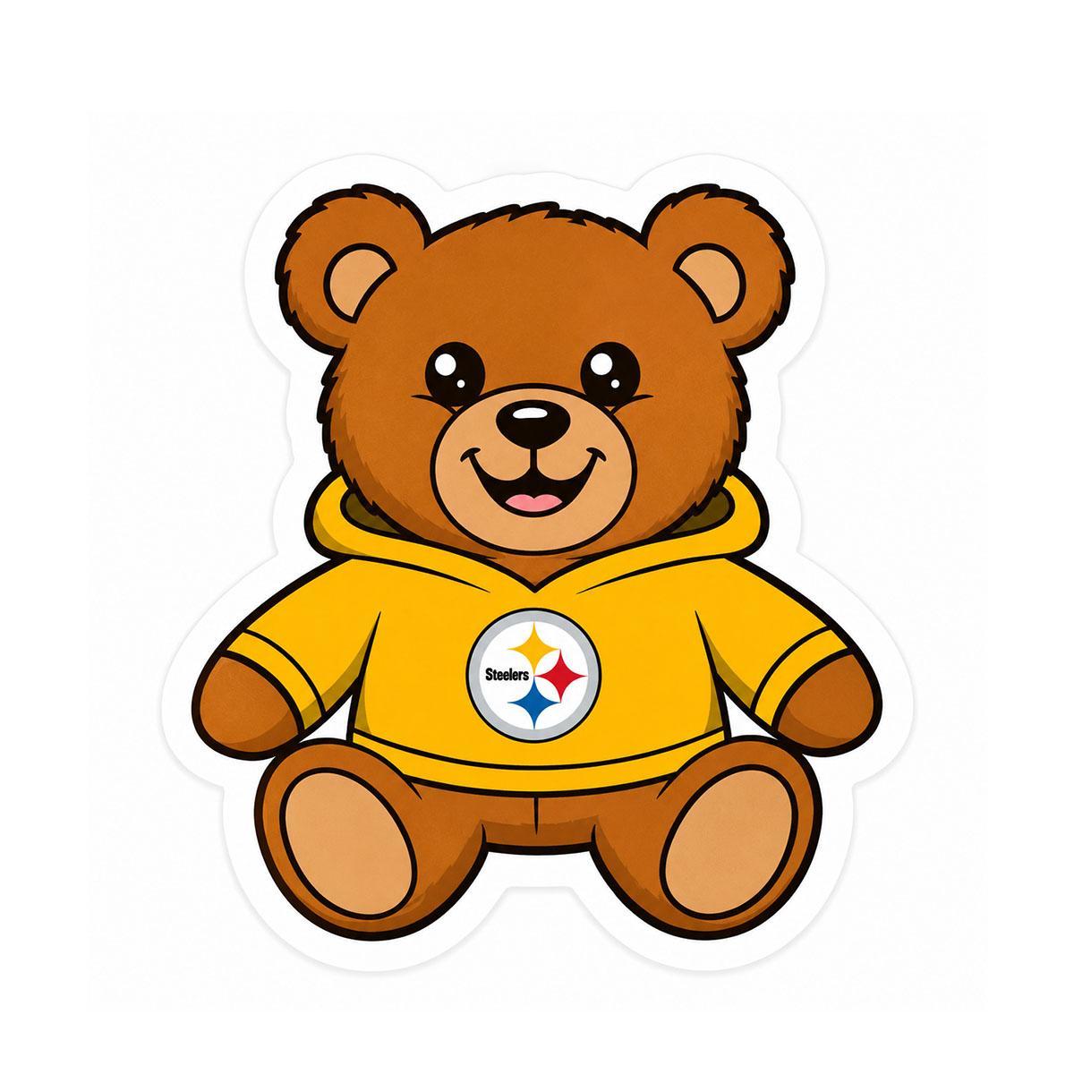 Pittsburgh Steelers Teddy 3" Sticker