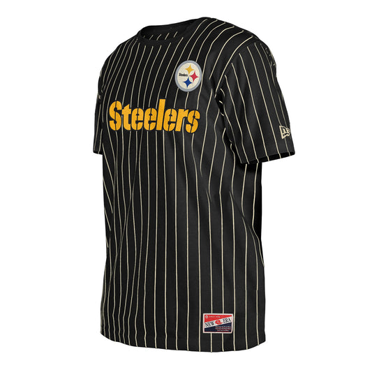 Pittsburgh Steelers Men's Pinstripe Twill Wordmark Tee