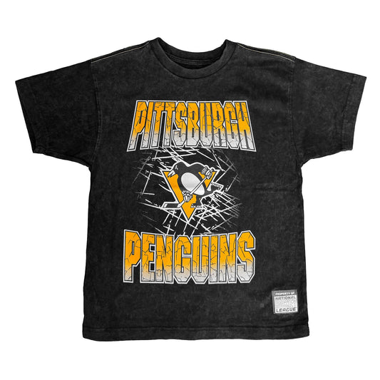 Pittsburgh Penguins Acid Wash Youth Tee