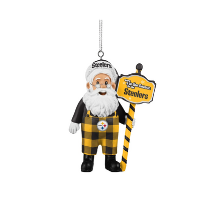 Pittsburgh Steelers Overall Santa Ornament