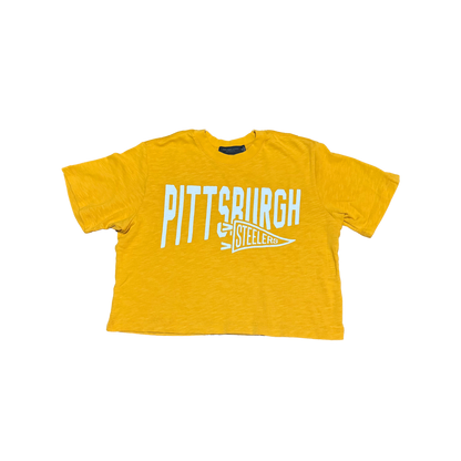 Women's Pittsburgh Steelers Gold Crop Top