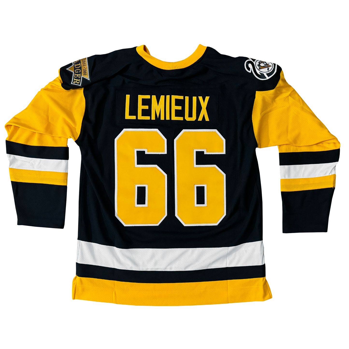 Mario Lemieux Black Pittsburgh Penguins 1991/92 Power Play Player Jersey