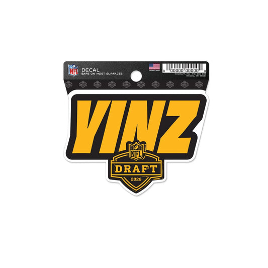 NFL Draft YINZ Clean Cut Decal 3" x 4"