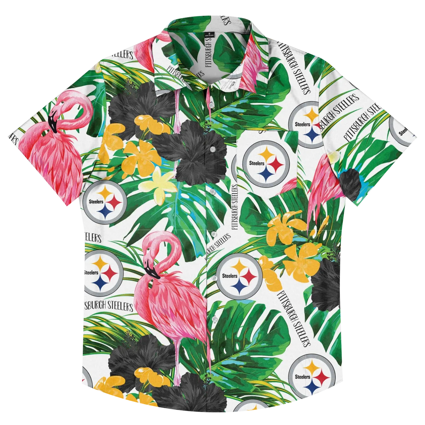 Pittsburgh Steelers Flamingo Button Up Shirt