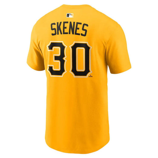 Paul Skenes #30 Pittsburgh Pirates Gold Nike Name & Number Tee