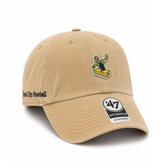 Pittsburgh Steelers Historic '47 Clean Up Khaki Adjustable Hat