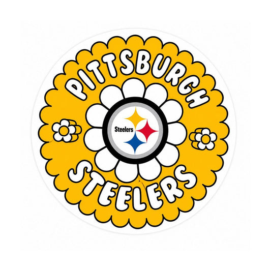 Pittsburgh Steelers Flower Power 3" Sticker