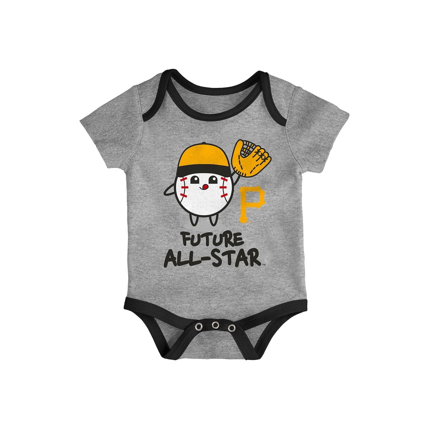 Newborn Pittsburgh Pirates Triple Hit Two-Pack Bodysuit Set