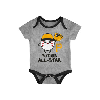 Newborn Pittsburgh Pirates Triple Hit Two-Pack Bodysuit Set