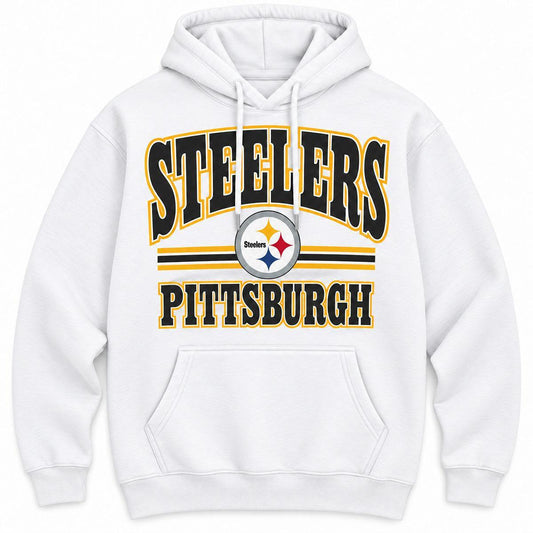 Pittsburgh Steelers Starter Tradition White Pullover Hoodie