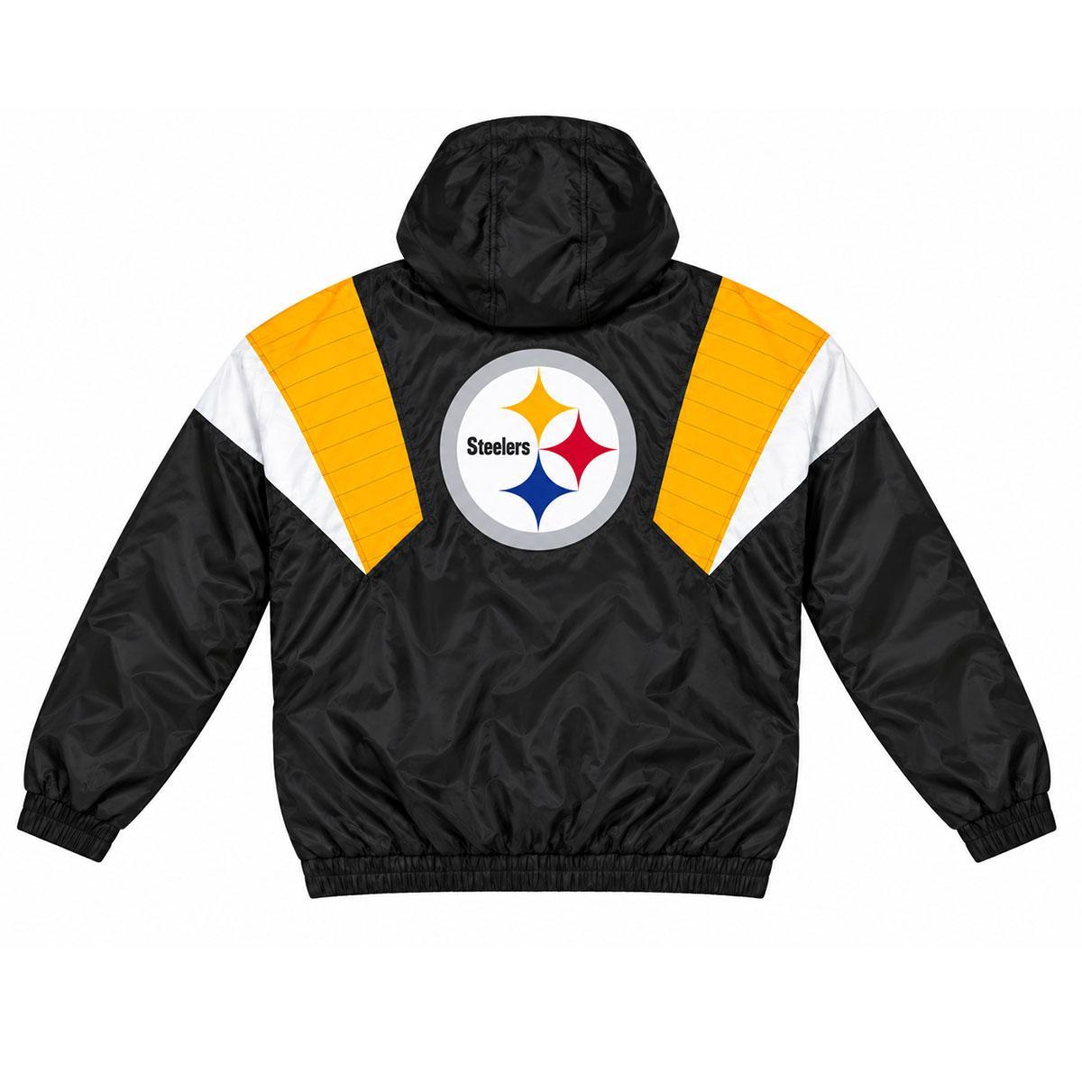 Pittsburgh Steelers Starter NFL Throwback Quarter Zip Windbreaker Jacket