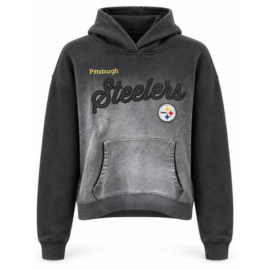 Pittsburgh Steelers Women's Faded Script Pullover Hoodie