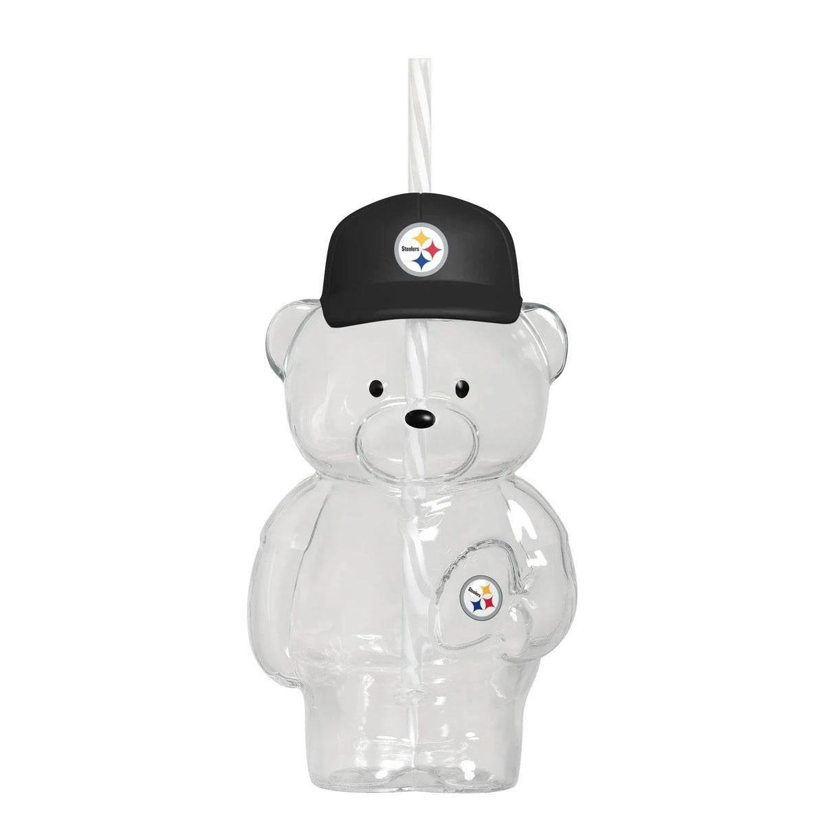 Pittsburgh Steelers Glass Bear Tumbler